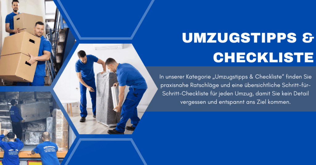 Drei Umzugsarbeiten in Aktion – Kartons tragen, Möbel zerlegen, Beladen – Kategorie Umzugsratgeber
