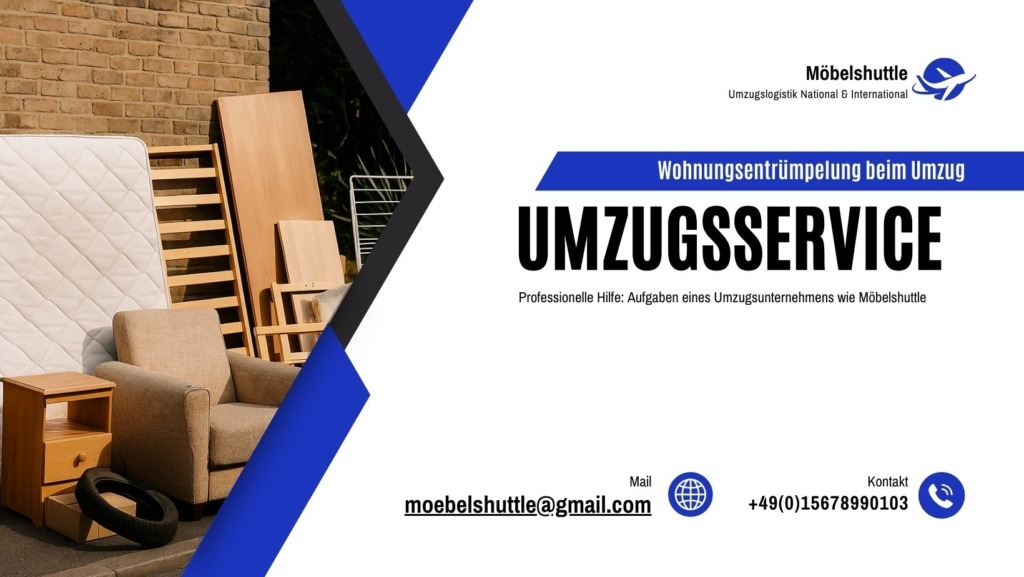 Sperrmüll vor Hauswand: Matratze, Sessel und Möbel bei Wohnungsentrümpelung