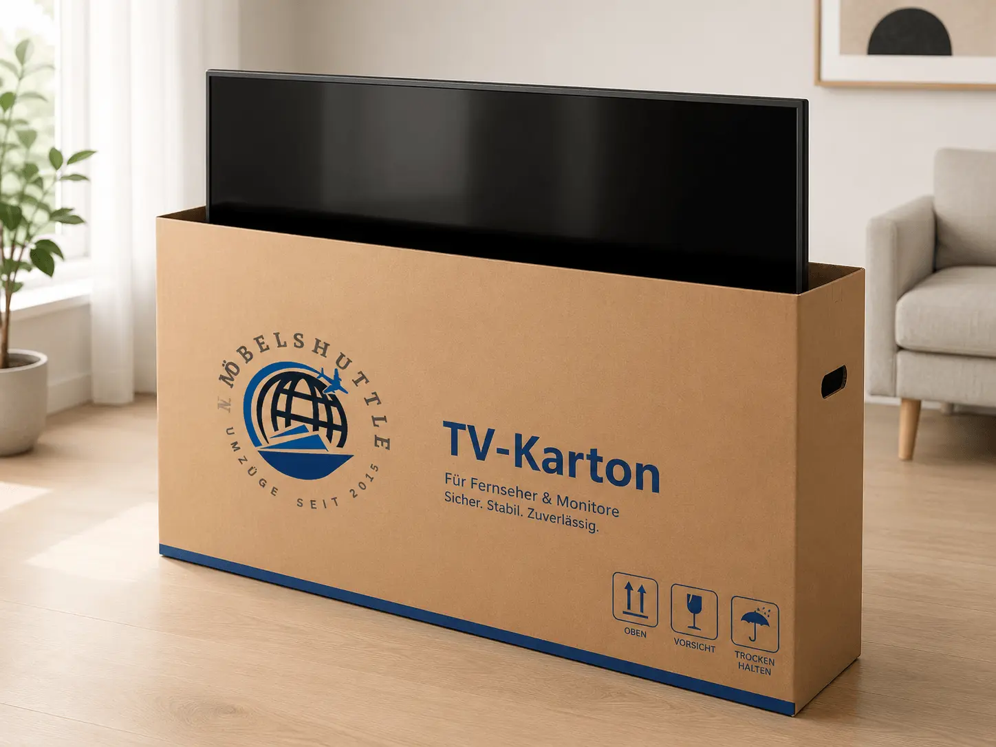TV-Flatscreenbox von Möbelshuttle für Fernseher von 55 bis 75 Zoll